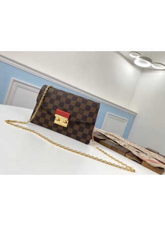 LV CROISETTE CHAIN WALLET SCARLET